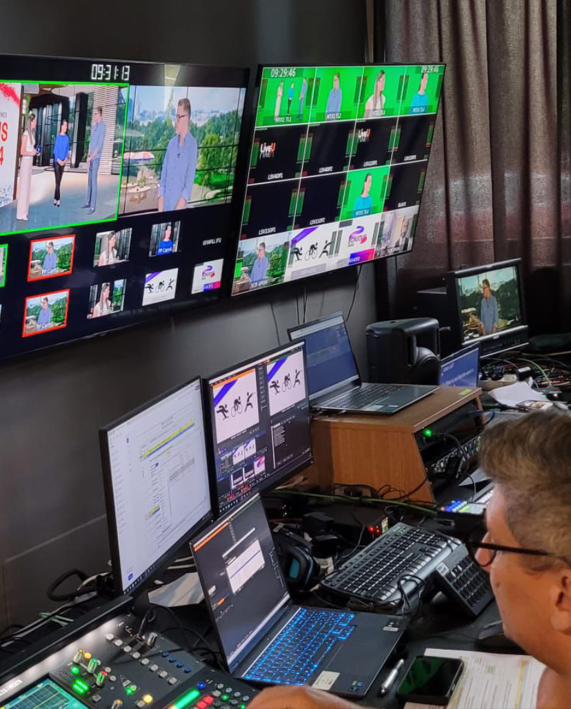 Production of a show using chroma key
